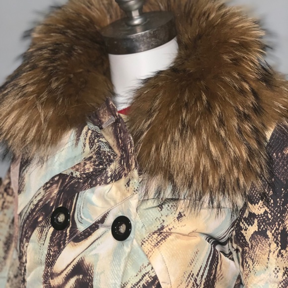 Moon River, Abstract Print Down Filled Puffer Coat, Sz 40 (US 4/6), EUC - Picture 13 of 15